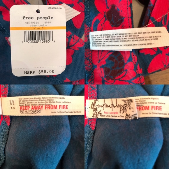 Free People NWT So Much off the shoulder body suit - Picture 8 of 8